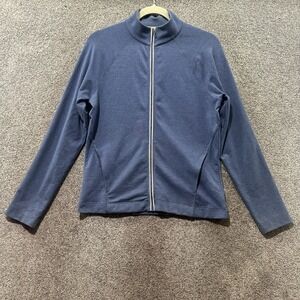 LL Bean Full Zip Sweatshirt Women Small Blue Long Sleeve Casual Athletic